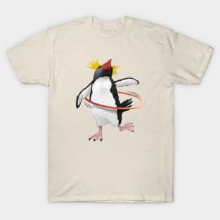 Hulahooping Penguin T-Shirt